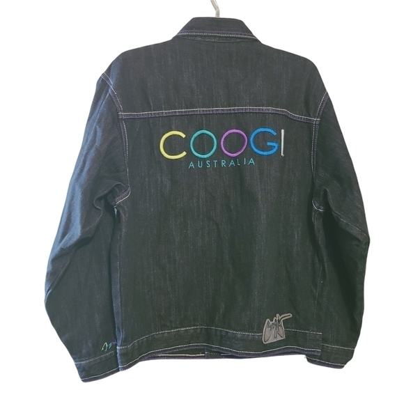 Coogi Australia | Youth Size Black Graphic Denim Jacket (Size 14/16) - Picture 15 of 15